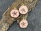 *5* 17x15mm 18k Gold Plated Brass w/Pink Enamel Starfish Charms